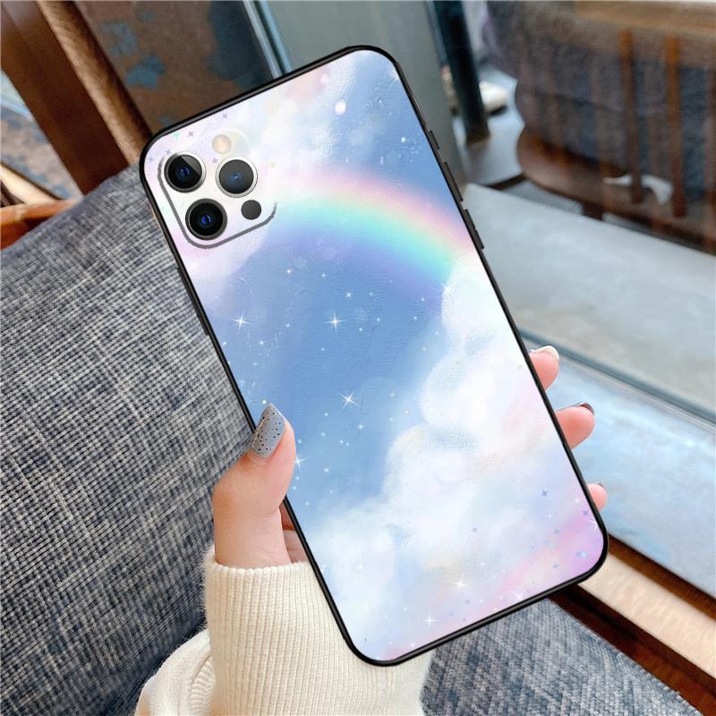 Korean Sunset Scenery Phone Case For iPhone 16 15 14 13 12 11 Pro Max 12 13 mini XR 15 16 Plus 16e Cover Shell