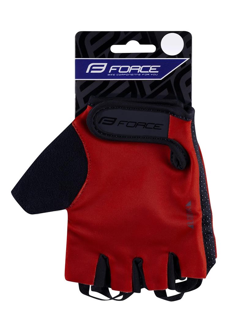 FORCE LOOK Short Finger Cycling Size 80843 Gloves, Fingerless, Red, M,