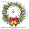 2D/Flat DIY Christmas Acrylic Diamond Painting Ornament with Clock Function Diamond Painting Clock Pendant for Home Decoration