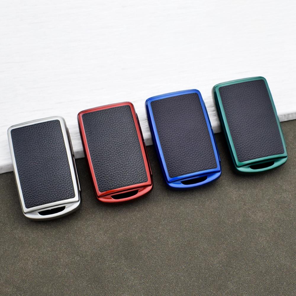 3 Buttons Tpu Leather Smart Key Shell Cover For Mazda Cx-5 Cx-30 Cx-3 Cx-9 Cx-7 Cx-4 Alexa Protective Accessories Key Chain Set