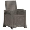 Garden Lounge Chair Rattan Look 2 pcs Light Grey PP