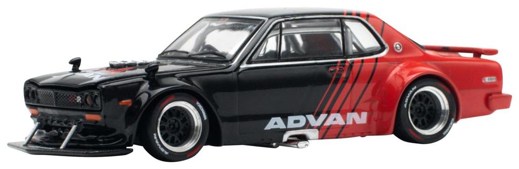 POP RACE 164 SKYLINE GT-R V8 DRIFT (HAKOSUKA) ADVAN LIVERY Completed Product