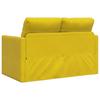 Vidaxl 2-in-1 Floor Sofa, Dark Yellow, 122X204X55 Cm, Velvet