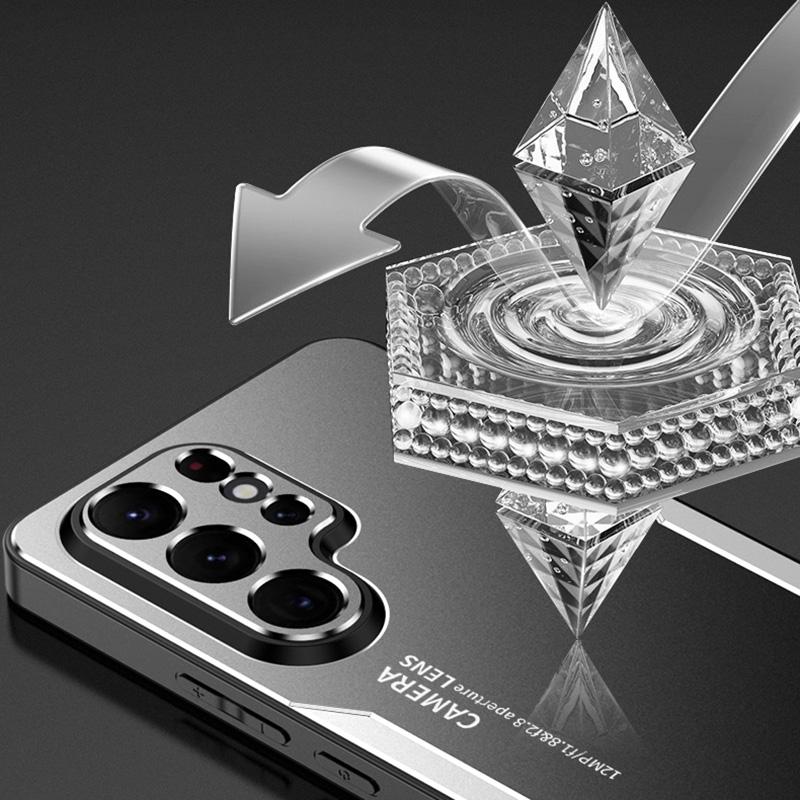 For Samsung Galaxy S22 Ultra 5G Back Case Military Aluminum Alloy Sturdy Protective Cover