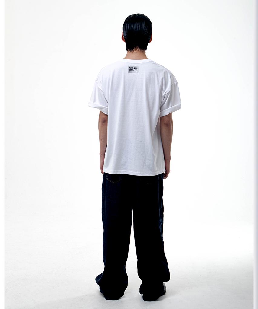 THANKS MESSIA Archive Revolver Tshirt-White