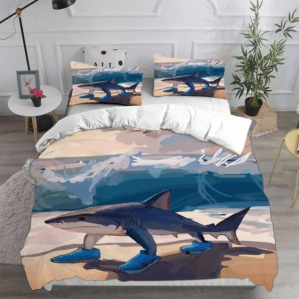 ai Italian Brainrot Tung Tung Sahur Bedding Sets Comforter Duvet Cover Set 2/3Pcs Home Christmas Decoration Wacky Gift