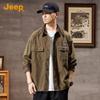 JEEP Men's Retro Loose Fit Denim Workwear Jacket