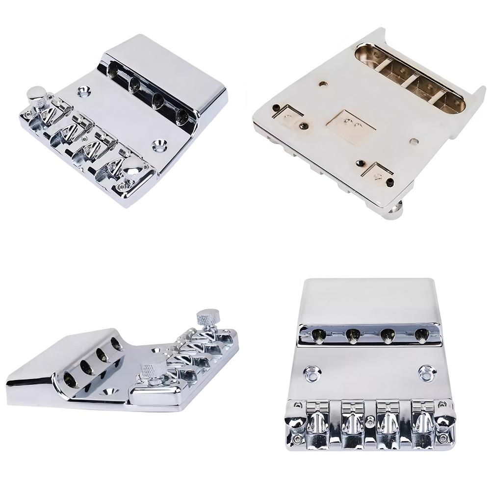 4-Strings Electric Bass Bridge Tailpiece Bass Bridge Saddle Bass Adjustable Saddle Bridge Guitar Repair Tool Parts Replacement China Mainland