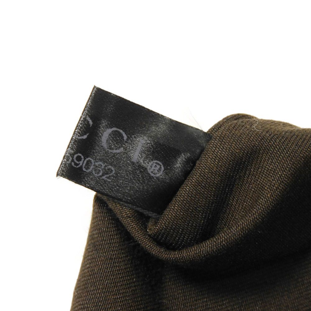 Used 9539 GG Canvas Waist Bag 28566 7929 Calfskin Brown Waist Pouch Shoulder Bag with Embossed Logo Beige Men's from
