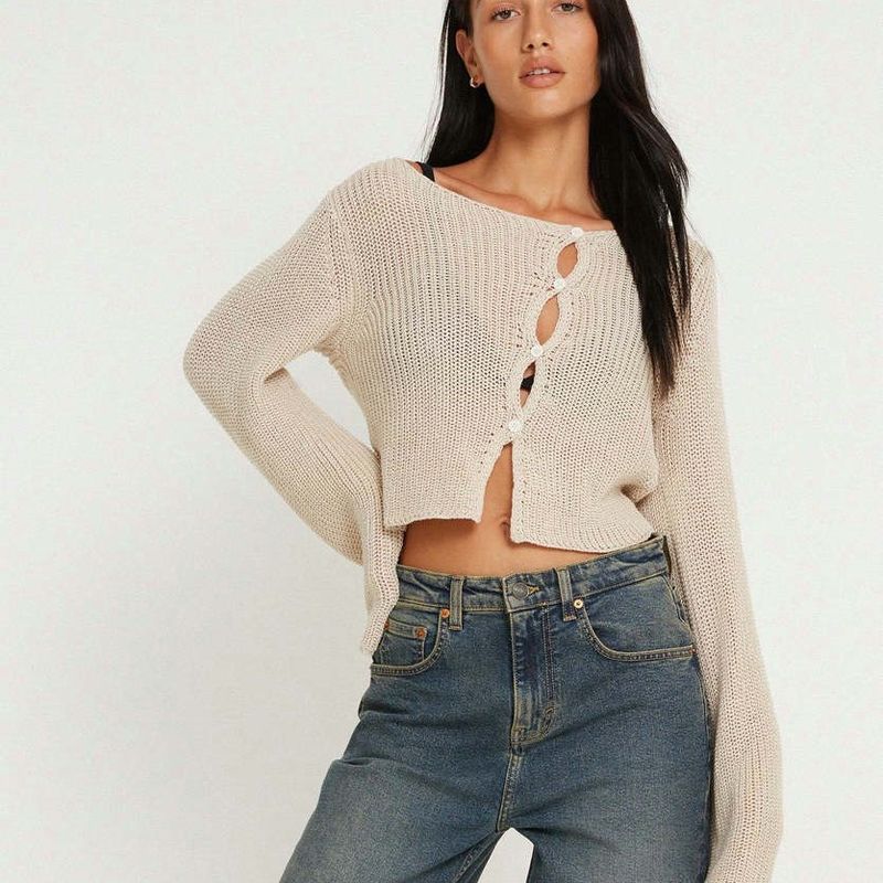 Fashion Special Women's Clothing Versatile Temperament Crew Neck Long Sleeves Short Crop Top Sexy Pullover Knitwear Tops Women