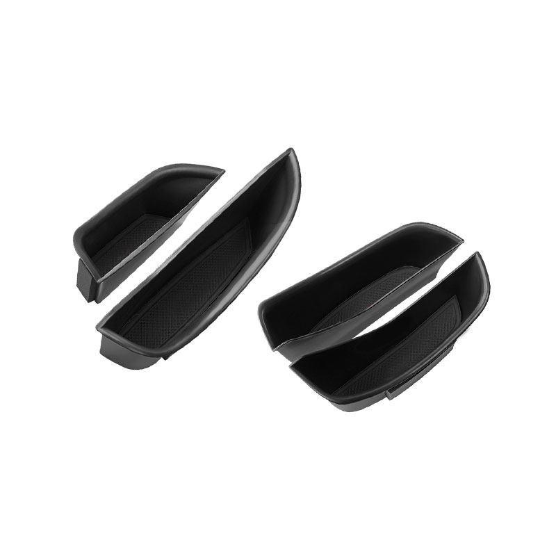 For Mercedes Benz C Class W205 C205 GLC X253 C253 2pcs/4pcs Black Car Accessories ABS Plastic Door Handle Storage Box Trim