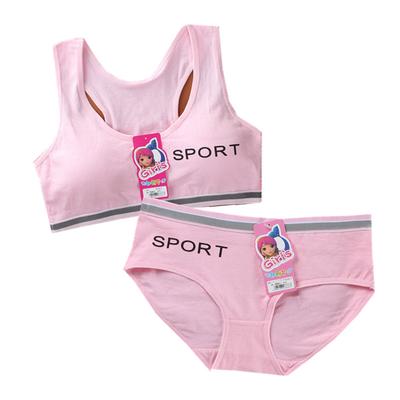 Girls Underwear Bra Vest Children Underpants Briefs Breathable Sport Undies Set