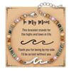 Inspirational Message Wave Bracelet Stainless Steel Beaded Bracelets  Birthday Gift