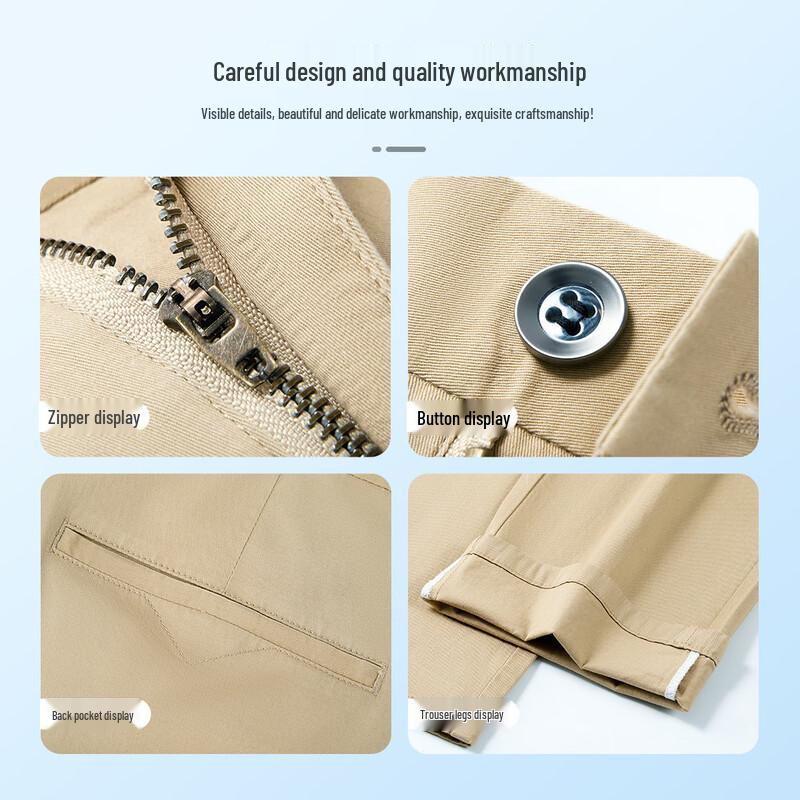 MONTAGUT Men's Cotton Blend Straight-Leg Casual Trousers JG