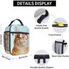 Sunglasses Cat Thermal Lunch Box Insulated Lunch Bags for Women Men Girls Boys Detachable Handle Lunch Box Meal Tote Bag