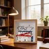 Sturdy Wooden Memory Storage Frame Made To Present Special Event Tickets 20x20cm