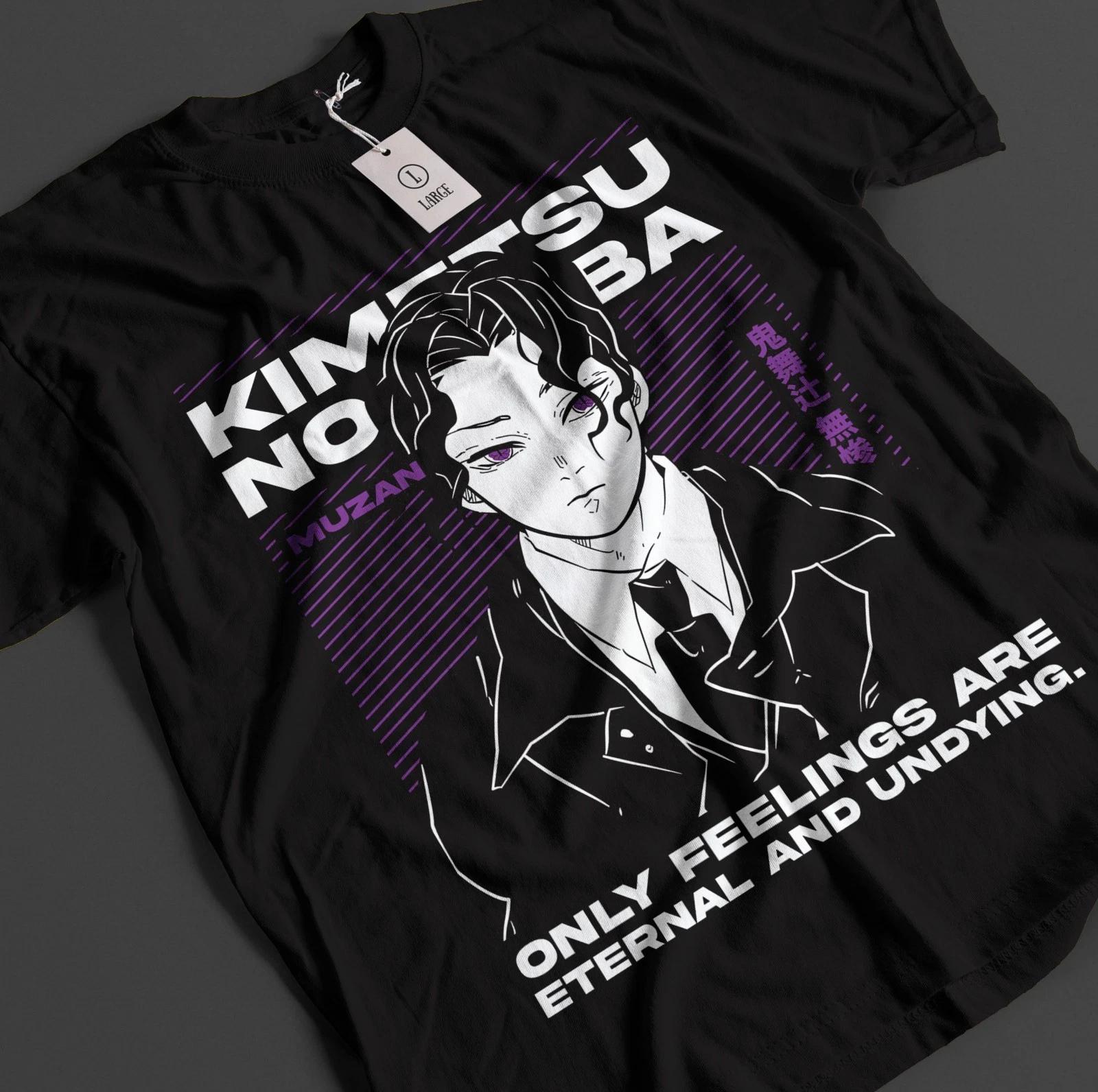 

Рубашка Истребитель демонов Футболка Мудзан Футболка Тандзиро KNY Доума Аниме Аказа Топ Кокушибо Футболка XL