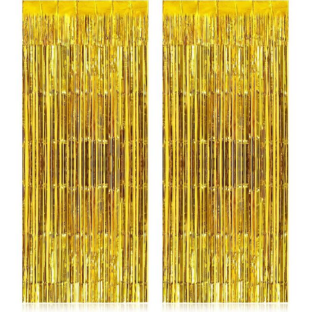 2 Pack Fringe Curta Backdrops, Foil Fringe Curta, Door Streamers for Birthday Wedding Bridal Shower Holiday Graduation Party Decorations, Photo Booth
