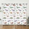 Curtain Cartoon Dinosaur Illustration Curtain Digital Printing Blackout Curtain No Punching