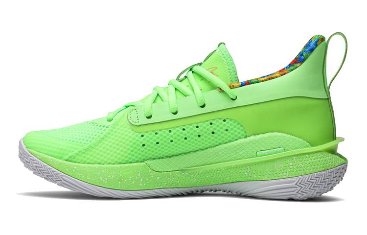 Under Armour Curry 7 Sour Patch Kids Lime GS 3022113-302 35.5