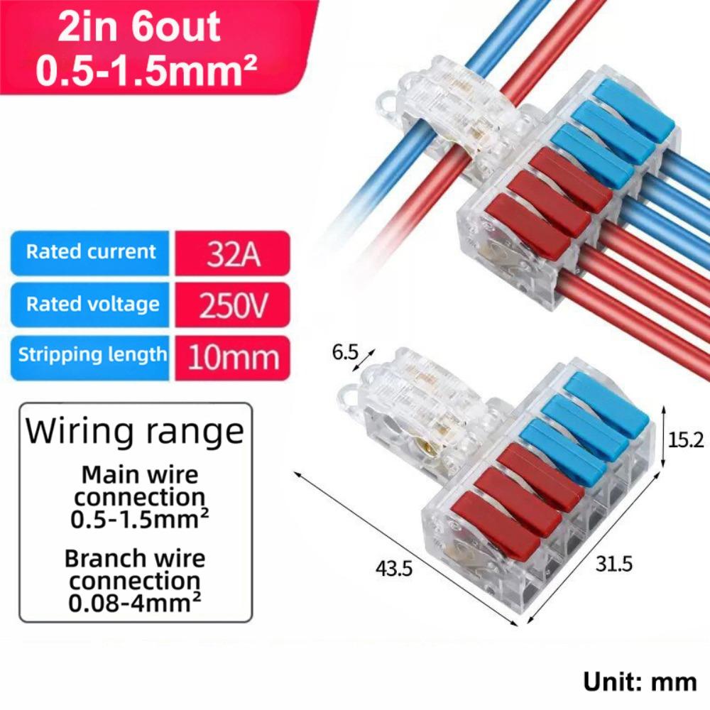 New Mini Quick Terminal Block T type Universal Fast Connector Wiring Connector Electrical