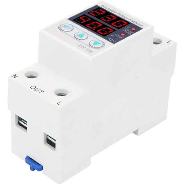 Fafeicy Intelligent Single Phase Adjustable Over Voltage Under Voltage Current Protector, Current Protective Device Overvoltage Protection 230VAC 50