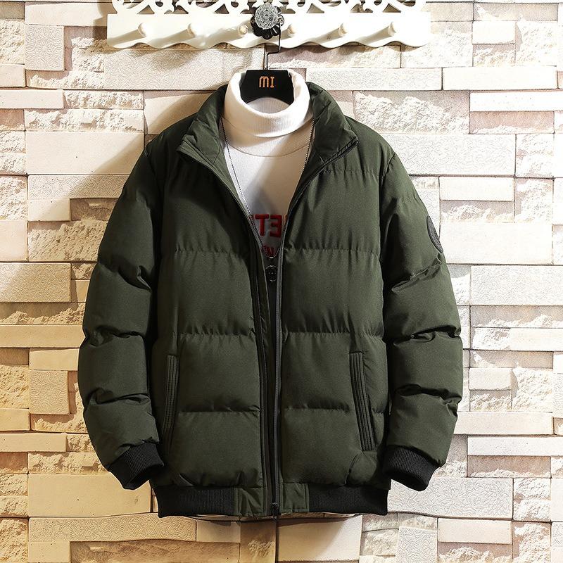 Men's Cotton-padded Clothes Winter New Velvet Cotton-padded Clothes Winter Clothes Short Jacket Trend Thickened Stand-up Collar Cotton-padded Jacket