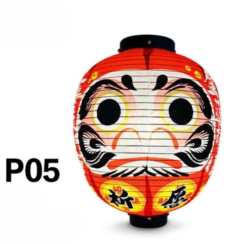 27x35cm Japanese Style Wish Dharma Hanging Lantern Sushi Pub Bistro Restaurant Izakaya Decor Colorful Round Lanterns