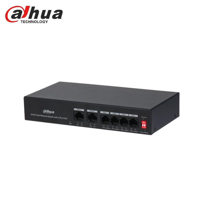 Dahua DH-PS1400C 6-Port 100Mbps Unmanaged PoE Switch CN plug (adapter included)