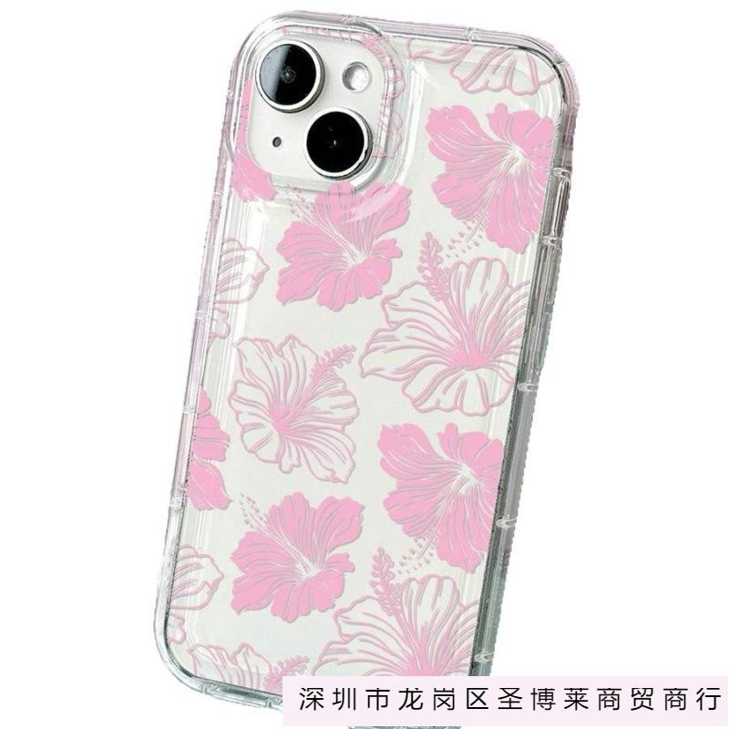 Pink line Fuso is suitable for Apple 16promax mobile phone case 15plus transparent 14 cartoon 13 airbag 12 Europe and America