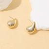European and American Jewelry New High-end Gold Fashion Personality Exaggerated Stud Earrings Creative Circle Earrings Set
