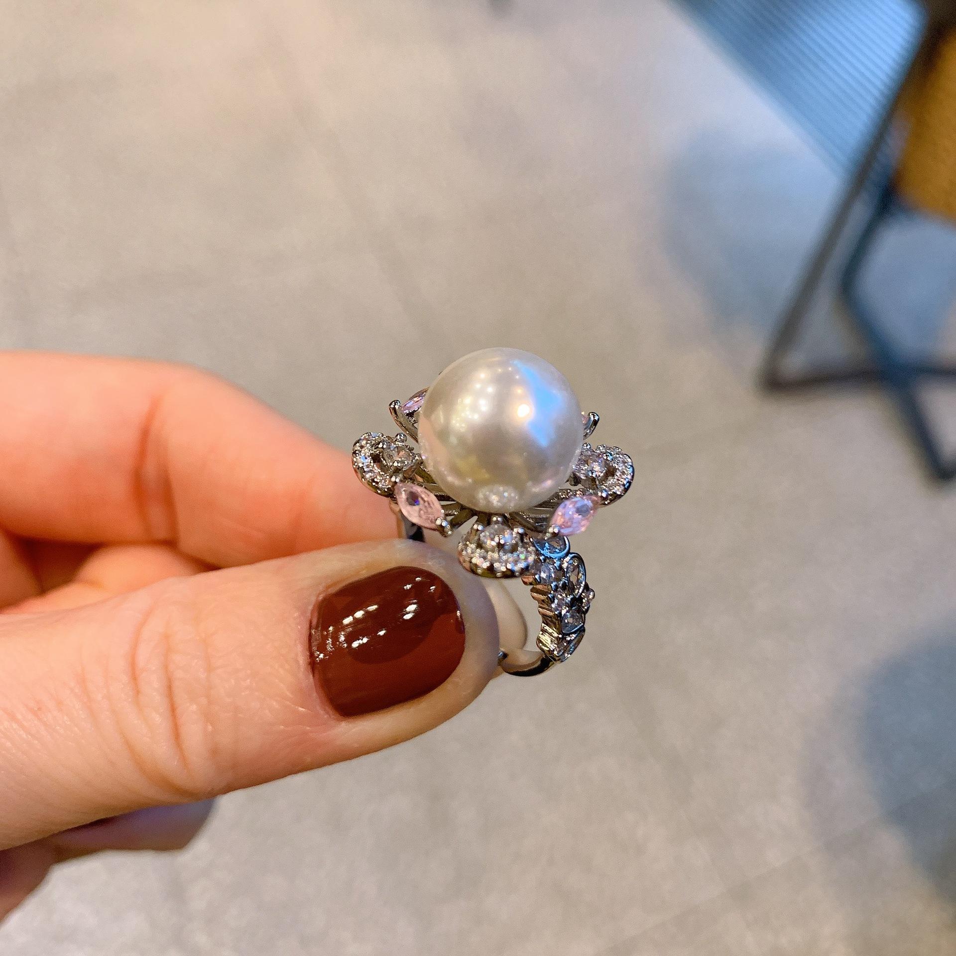 Tiktok Live Broadcast Cross Border Bead Colorful Treasure Set Pearl Ring Pendant New