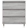 Chest of Drawers, Grey Sonoma Oak, 60X35X70 Cm, Wood-based Material
