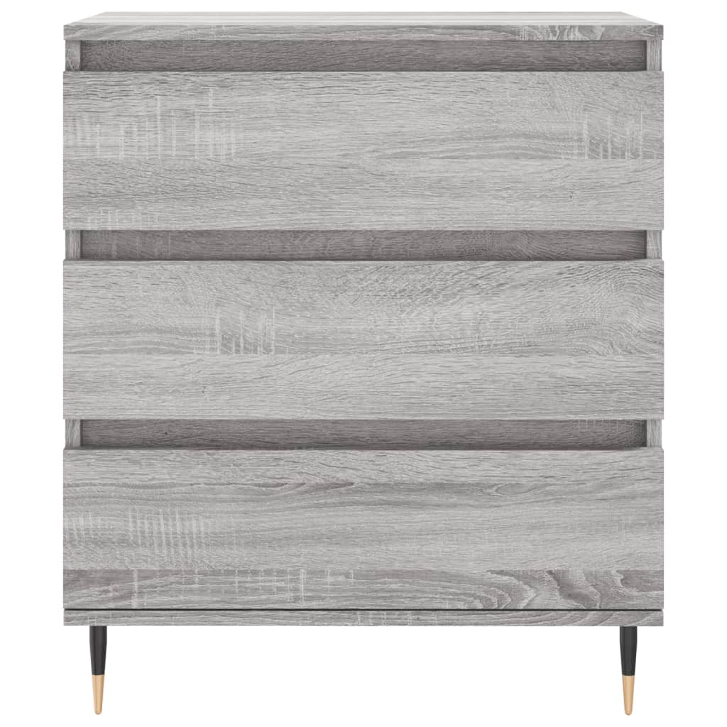 Chest of Drawers, Grey Sonoma Oak, 60X35X70 Cm, Wood-based Material
