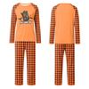 Family Matching Halloween Pajama Set with Patchwork Print - Cozy Loungewear for Parents and Kids
