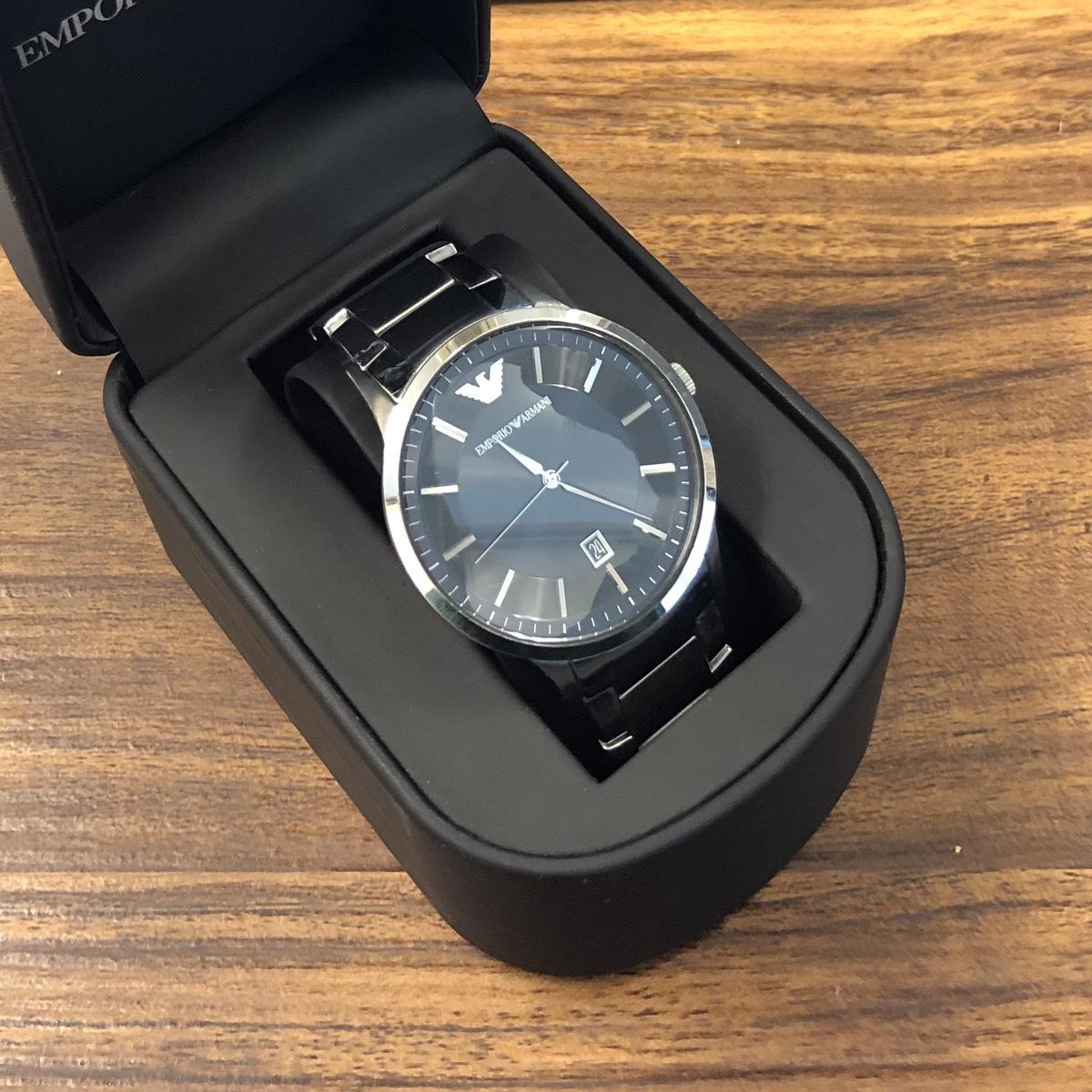 Used [Used item] Emporio Armani watch men s black dial