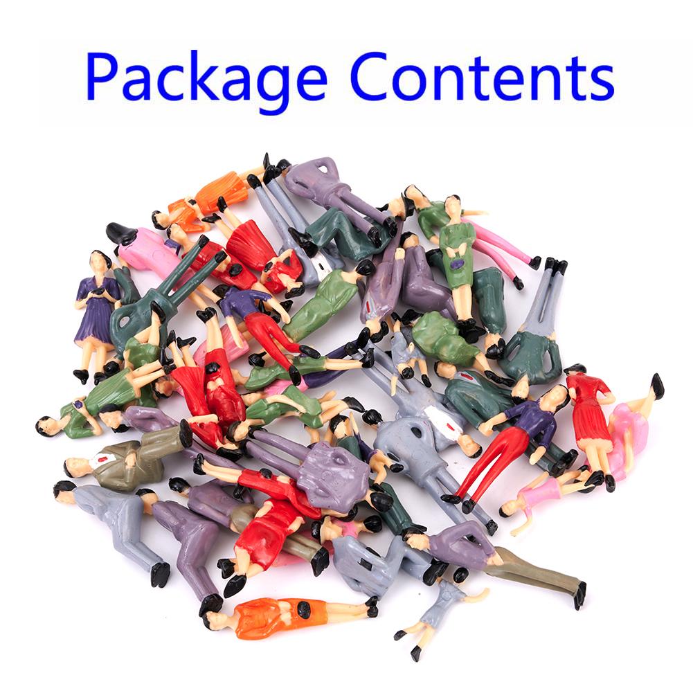 50Pcs Scale Plastic Models 1:32 People Sitting Standing Figures Plastic Gauge Garden Supplies Outdoor Decoration 2025Household