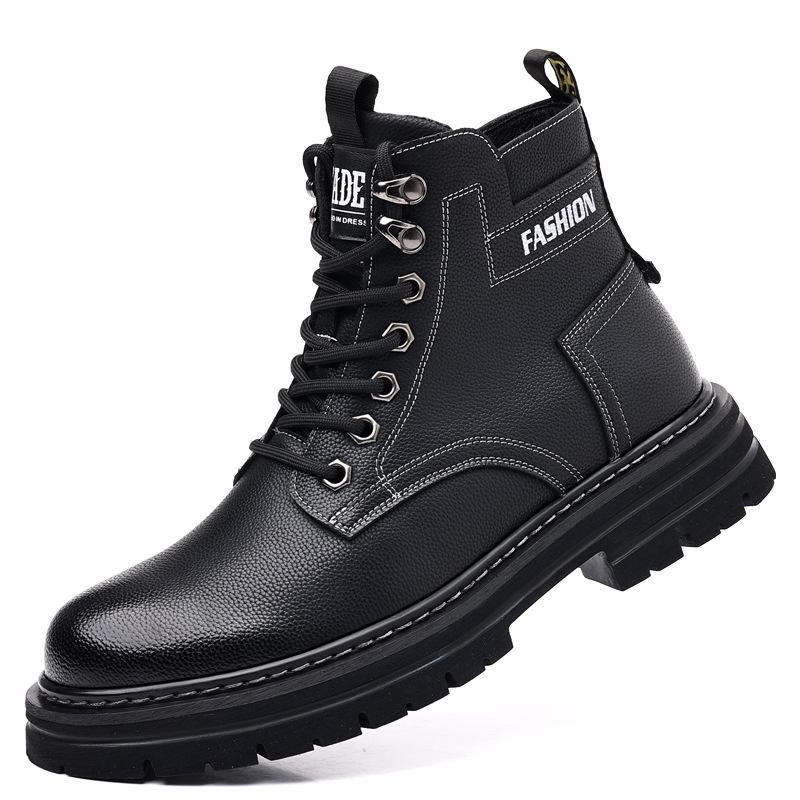 Martin Boots 2025 Winter New Snow Boots Men's Velvet Warm Northeast Cotton Shoes Trendy Shoes