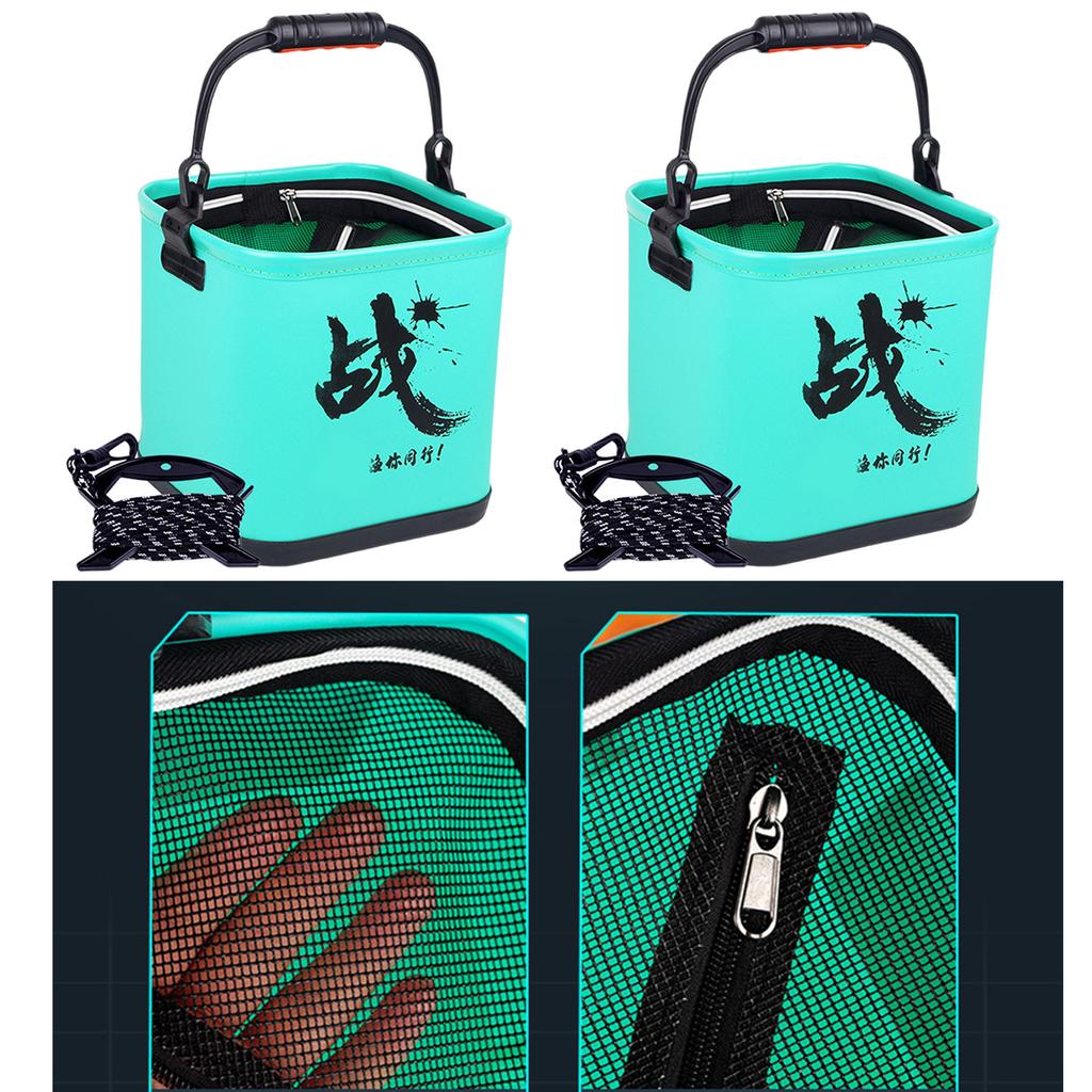 7L/13L Outdoor Fishing Bucket Water Resistant Outdoor Camping Bucket Hand Carry Fish Bucket Fishing Accessories