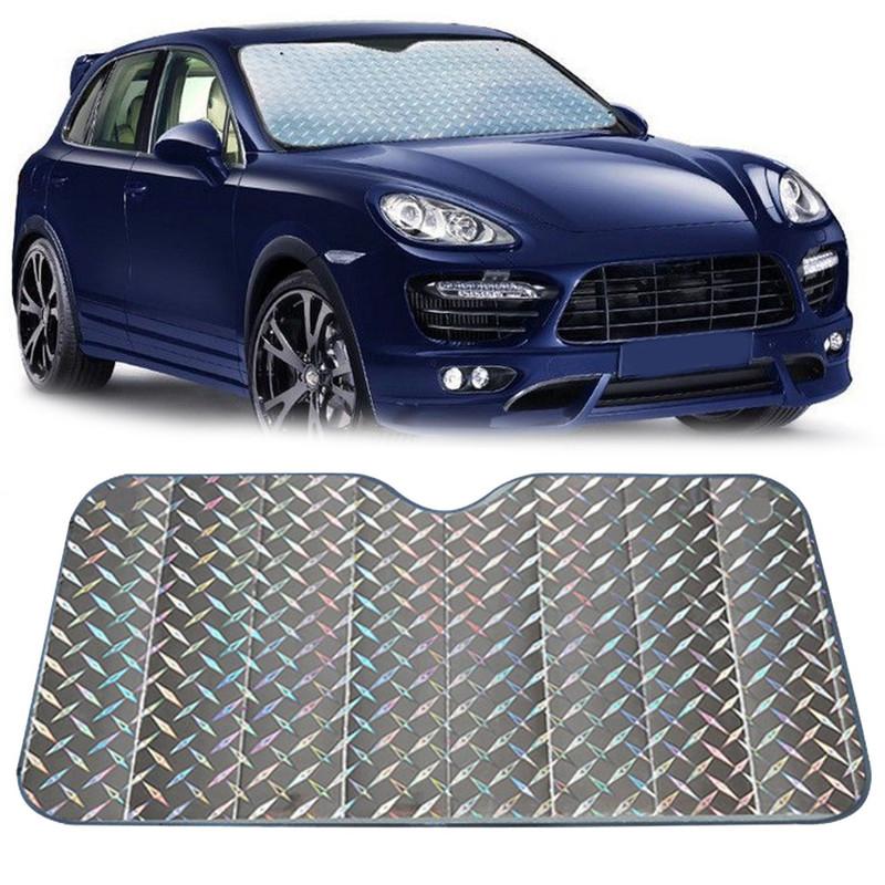 High Quality Sun Shade 130*60cm Auto Block Car Foldable Folding Front Glass Jumbo Reflective Windshield Shield