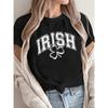 Groene Ierse Klaver Print Dames T-shirt Zomer Ademend T-shirts Casual Hip Hop Kleding All-Match Zacht Dames T-shirt
