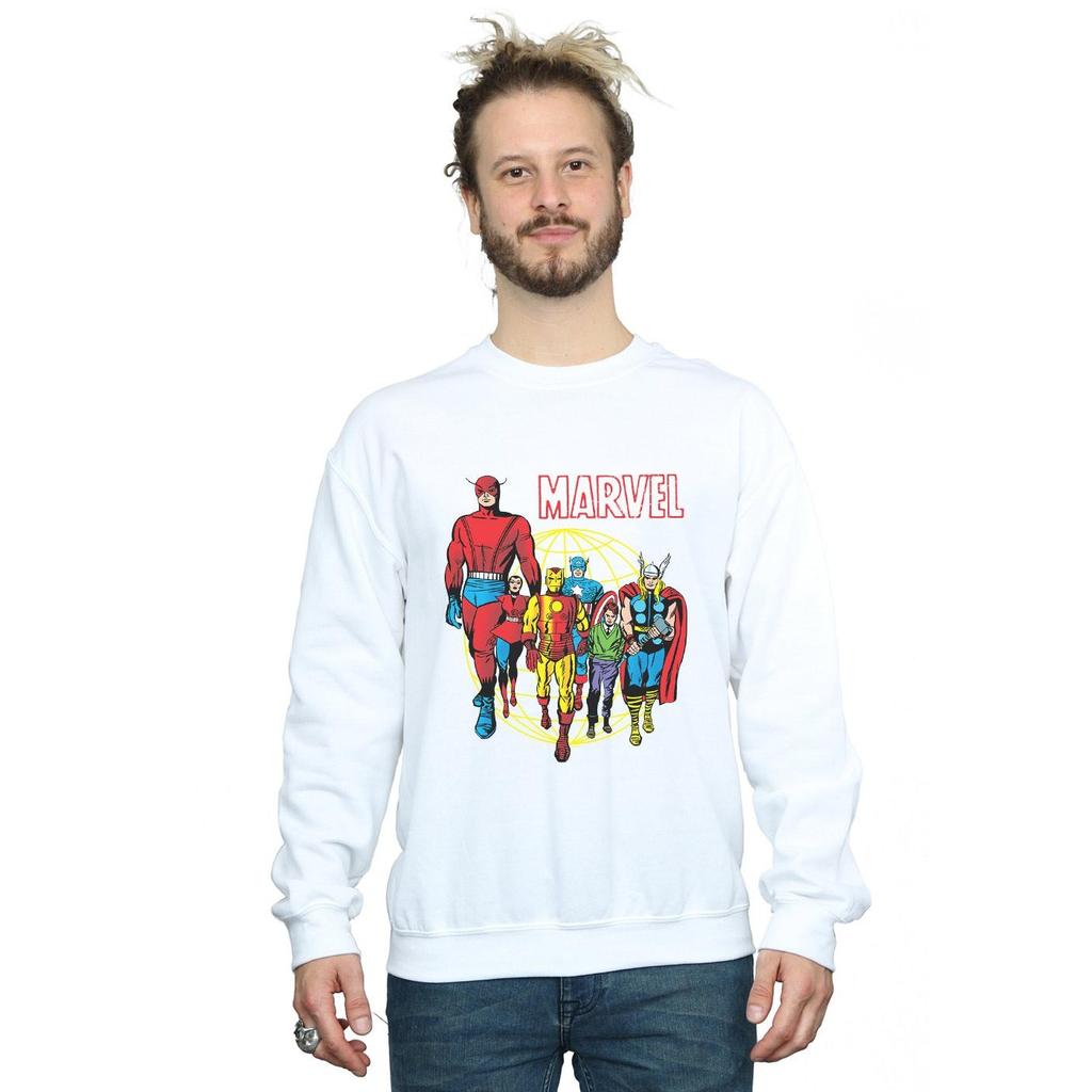 Marvel Comics Mens Atlas Group Sweatshirt