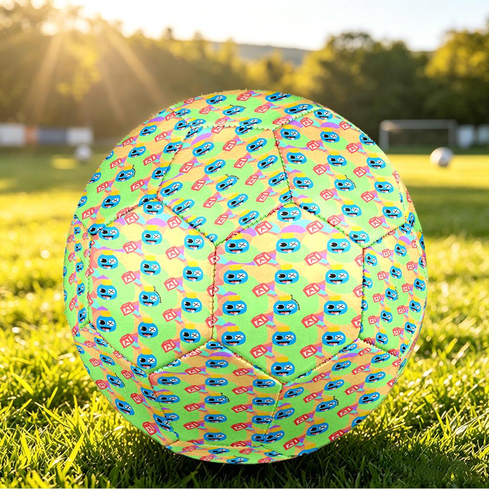Size 5 Football Rainbow Friends Pattern, Wear‑Resistant Soccer Ball for Match Training Daily Sports Play