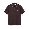 F.C. Fashion Classic Minimalist Retro Casual Comfortable Versatile Cool Feeling Knitted Short Sleeve Polo Shirt Men Tops Dark-Brown F11M621102FDR