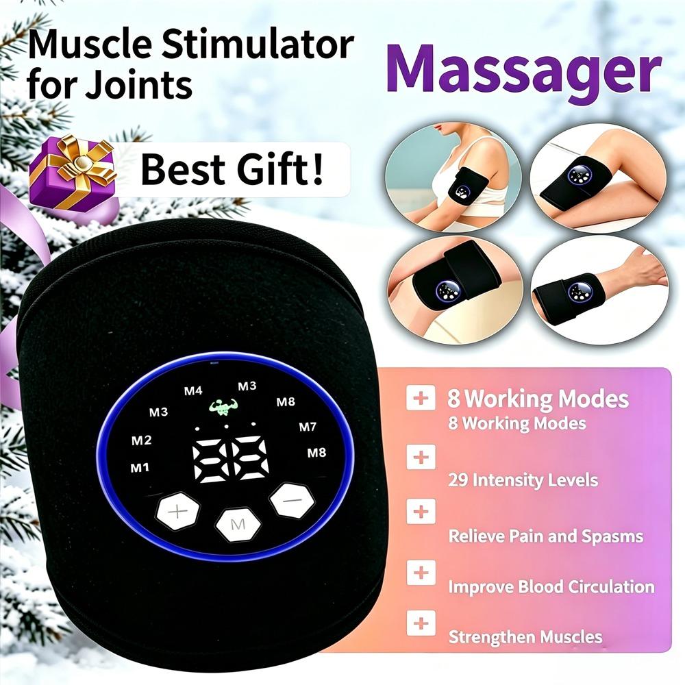 Smart Massage Device EMS Muscle Massager Stimulator for Arm Leg Electric Trainer USB Recharge Slimming Shaping Massager Weight Loss Fitness