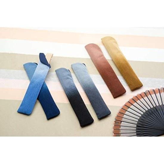 Kyoto Geibido Fan Case 23.5cm Mens Size Japanese Miscellaneous Goods Made Japan Gradient (Gold Brown)