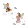 2Pcs Flower Fairy Sculptures Ornament Landscaping DIY Craft Miniature Fairies Figurines