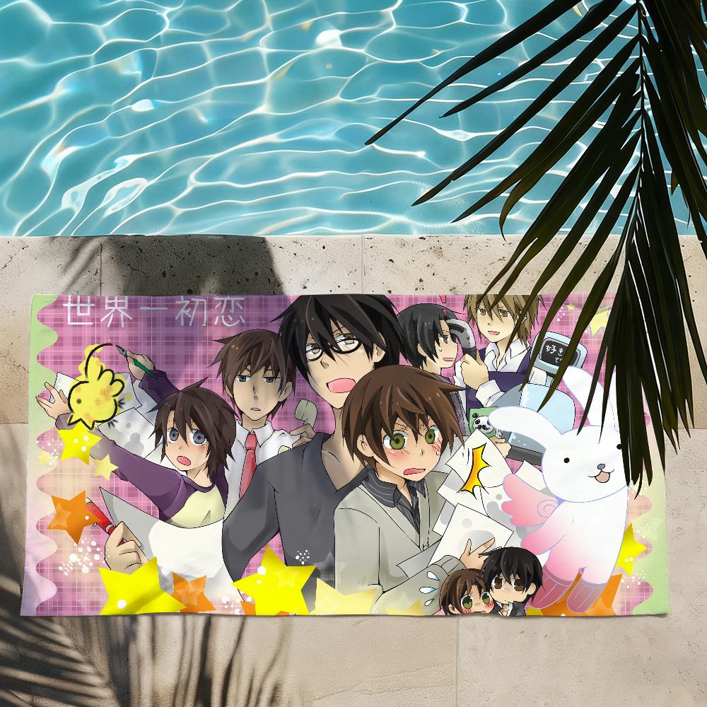 Classic Anime S-Sekai-ichi Hatsukoi Towel Shower Sauna Travel Spa Quick Dry Gym Accessories Soft Large Beach Towels