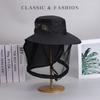 New outdoor face covering mountaineering hat men's fishing face covering large brim sun protection sun protection bucket hat