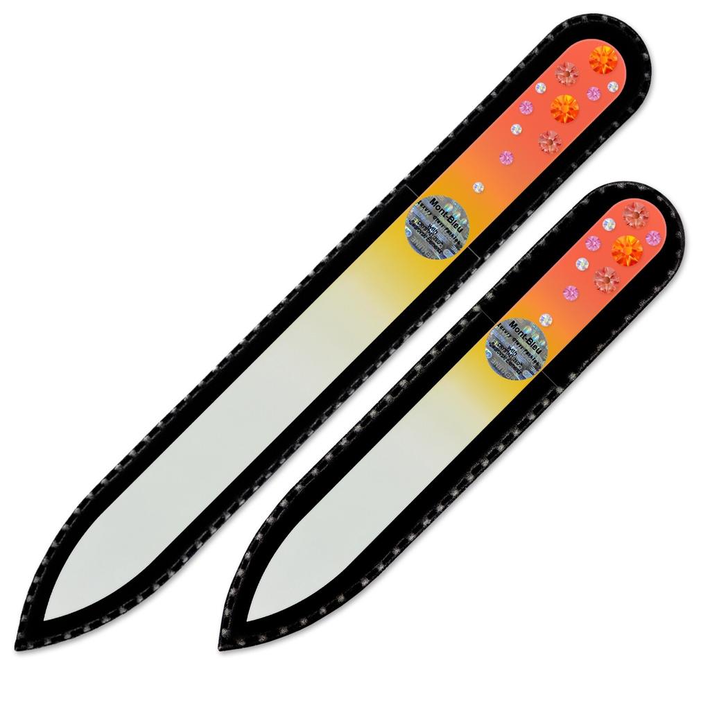 Zestaw 2 kolorowych pilników do paznokci z kryształkami WC-MS